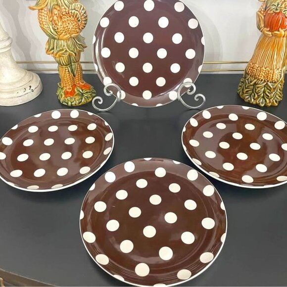 Set Kate Spade Lenox Sag Harbor Chocolate Polka Dot Brown